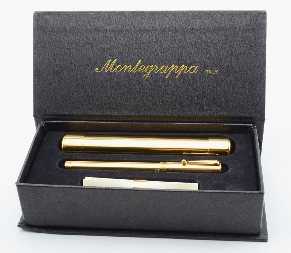 Montegrappa Reminiscence Fountain Pen - Smooth Vermeil, Greek Key